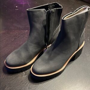 a.n.a Black Winter Chelsea Boots with Elastic Panels